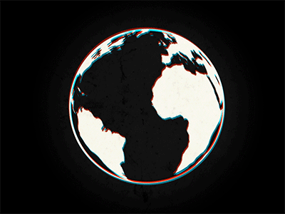 Clever as a fax - globe animation barrel chromatic earth