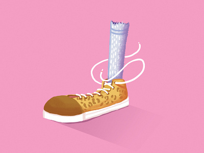 Cheetah animation cheetah laces shoe sock