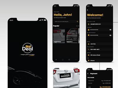 Oto Deal app branding mobile app design ui ux