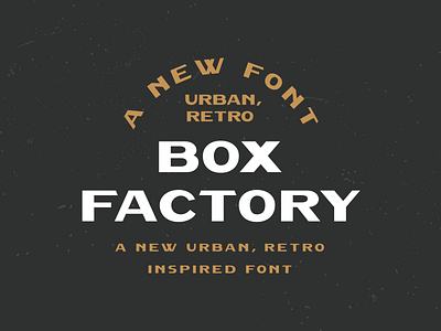 Box Factory - Typeface branding font handlettering lettering lettering art retro retro font typography vintage