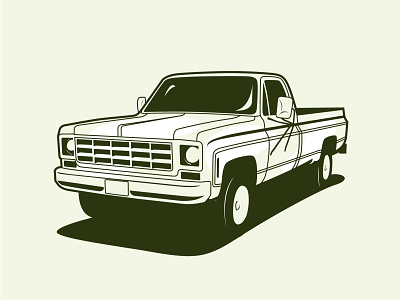 Chevrolet K10 car design drawing illustration illustrator truck vector vehicle