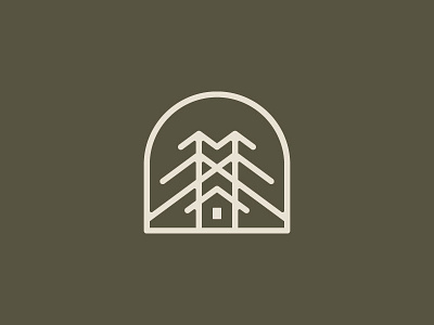 Cabin In The Forest brand mark branding cabin forest identity logo mark