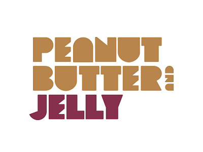 A fun little wordmark custom lettering logo pbj typography wordmark