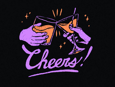 *clink* bar branding digitalillustration illustration procreate vintage