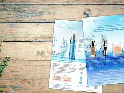 Neutrogena Fact Sheets graphic design photoshop print design