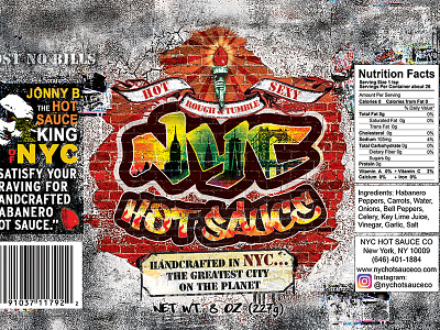 Logo/Label for NYC Hot Sauce Co branding graphic design logo design photoshop