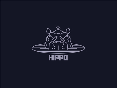 Hippo design icon logo