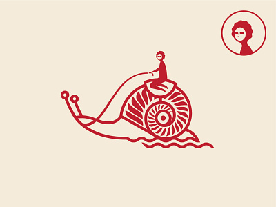 Snail branding design icon logo