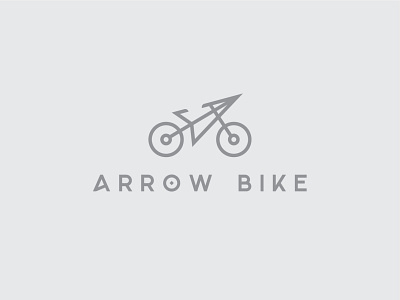 Arrow bike branding design icon logo