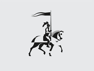 Knight horse armor icon knight logo logo design