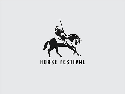 Horse festival festival horses logo design man tradition