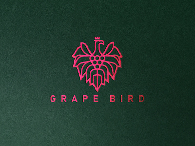 Grape bird bird leaf logo design