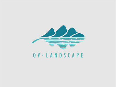 Oak leaf landscape leaf logo design