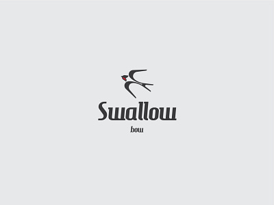 Swallow bow logo design sky
