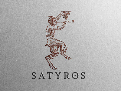 Satyros branding design grape logo myths satyros