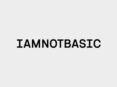 IAMNOTBASIC glyphs logo logo design logos logotypes sans serif