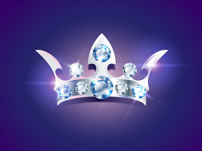 Crown brilliant crown diamond illustration premium princess royal shine vector