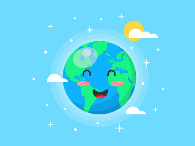 Earth day! cute day earth funny holiday illustration planet vector