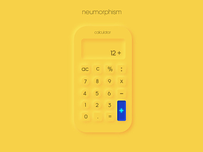 Calculator. Neumorphism. calculator design illustration neumorphism tutorial ui vector