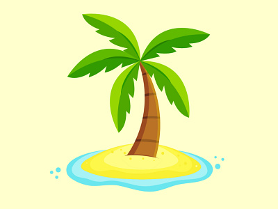 Palm Tree. Vector Illustration design holiday illustration palm sand sea summer travel tree vacation vector