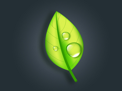 Leaf Drop. Adobe Illustrator Tutorial bio drop eco green illustration leaf leaves nature vector