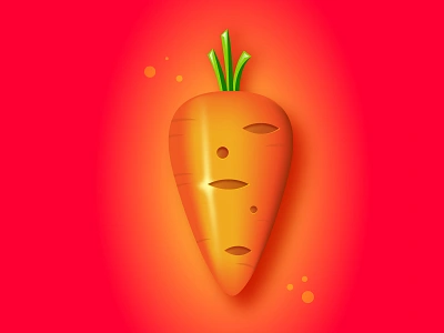 Carrot icon carrot cute design fresh shine ui vector