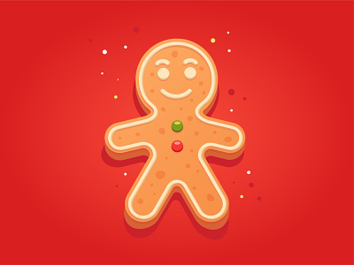 Gingerbread Man. Adobe Illustrator tutorial