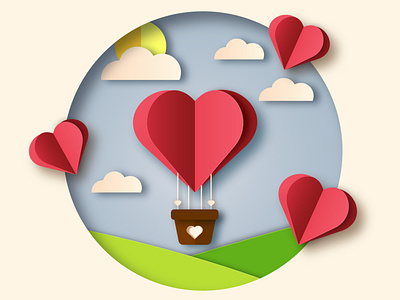Valentine card. Adobe Illustrator Tutorial.
