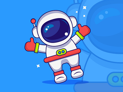 Cute astronaut. Adobe Illustrator tutorial.