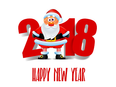 2018 and Santa! 2018 cartoon christmas funny miracle new year santa claus