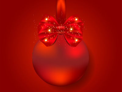 Magical Christmas ball 2018 ball christmas magic new year red shine vector