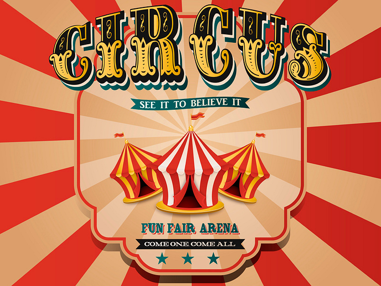 Circus banner by Elena Baryshkina on Dribbble