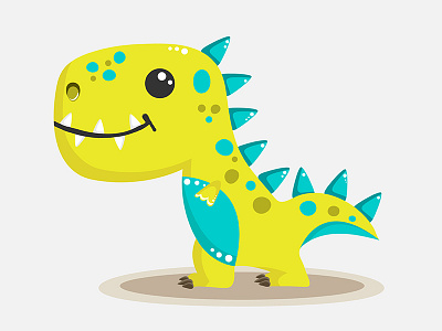Baby Boy Dinosaur baby bright cartoon cute dinosaur dragon drawing hero icon illustration vector