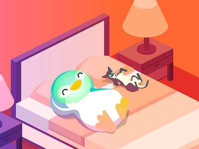 MINISO™ Stay Home Illustration Series 2 covid dog home spa illustrator penguin relax stayhome