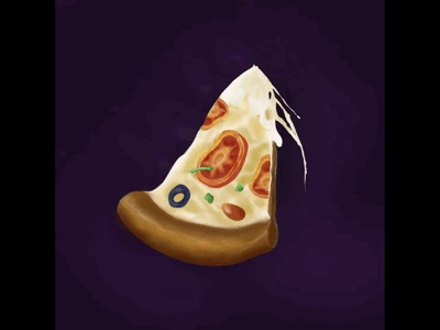 Pizza 🍕 food illustration pizza procreate