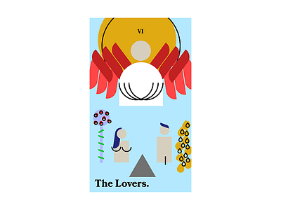 WIP Tarot Card Deck: The Lovers abstract geometric minimalism occult tarot tarot card