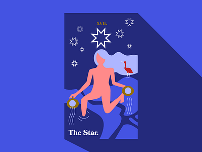 WIP Tarot Card Deck: The Star abstract card color flat geometric illustration minimalism modern occult shapes tarot