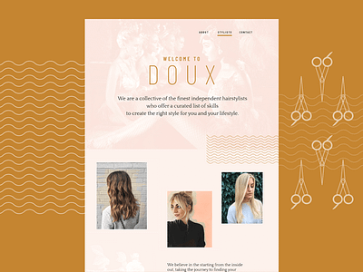 Salon Website (WIP) french illustration pink textures ui webdesign website