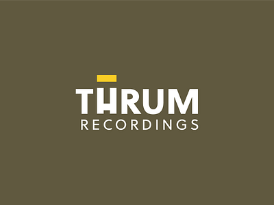 THrum Recordings Logo earthtones minimalism minimalist logo
