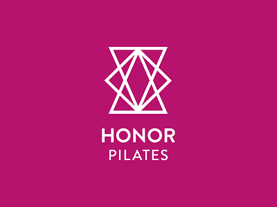 Honor Pilates Logo eggplant lines minimalist pilates