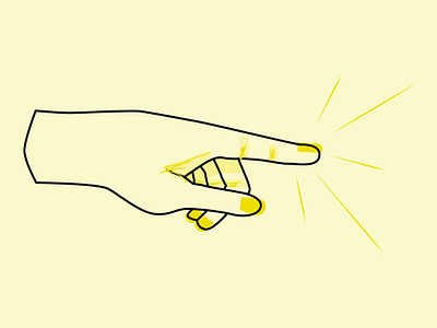 Inktober 2018: Spell Hand flat hand illustration inktober inktober 2018 yellow