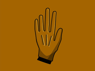 Inktober 2018: Guarded Hand brown flat illustration glove inktober inktober 2018 minimalistic