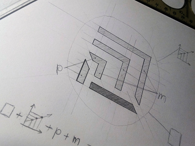 Proman Logo branding consulting custom hand logo mark pencil sb creative studio sketch