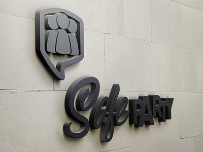 Safe PARTY design lettering logo logotype sb creative studio vector