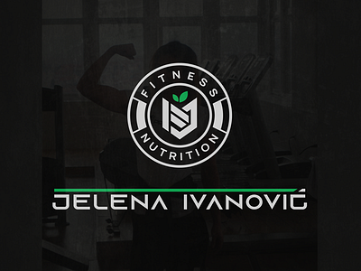 Jelena Ivanovic Fitness branding design fitness gym handmade lettering logo logotype nutrition sb creative studio vector