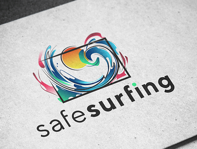 SAFE surfing branding design logo safe sb creative studio surf surfing vector