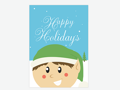 Christmas 2013 card christmas cute flat design holidays illustration illustrator santa simple