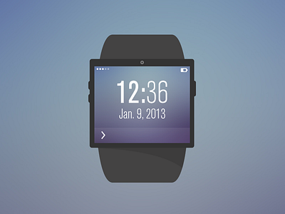 Smart Watch UI android concept flat gui mobile smartwatch typography ui user interface