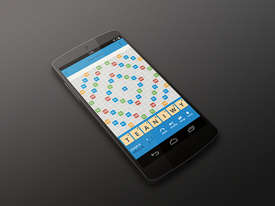 Words With Friends redesign android app flat games mobile texture tiles ui words with friends