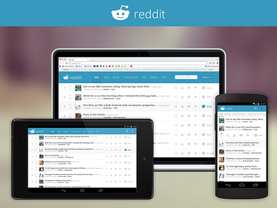 Reddit redesign android app design mobile nexus reddit responsive texture typography ui ux web design